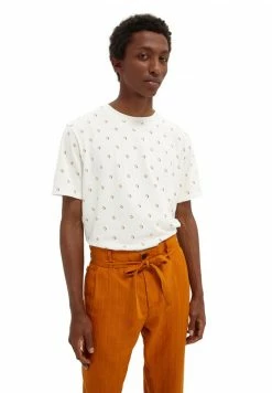 Scotch & Soda CLASSIC CREWNECK TEE - T-shirt Imprimé - Off-white/multi-coloured