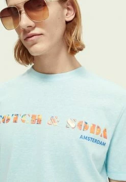 Scotch & Soda GRAPHIC - T-shirt Imprimé - Splash Melange -Scotch & Soda Soldes 71ec6c3f7db74c65ab7248c117781746