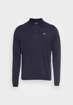 Scotch & Soda CLEAN INTERLOCK LONG SLEEVED - Polo - Night -Scotch & Soda Soldes 73507f3cde674d08aaf0c6f13ea385b0