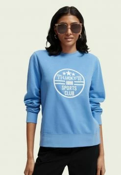 Scotch & Soda GRAPHIC - Sweatshirt - Quilt Blue