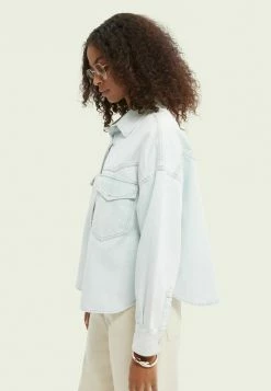 Scotch & Soda Veste En Jean - Bleached Indigo 11 Scotch & Soda Veste En Jean - Bleached Indigo -Scotch & Soda Soldes 73c1200ec9e544e3977e3bd6d7cf8b01