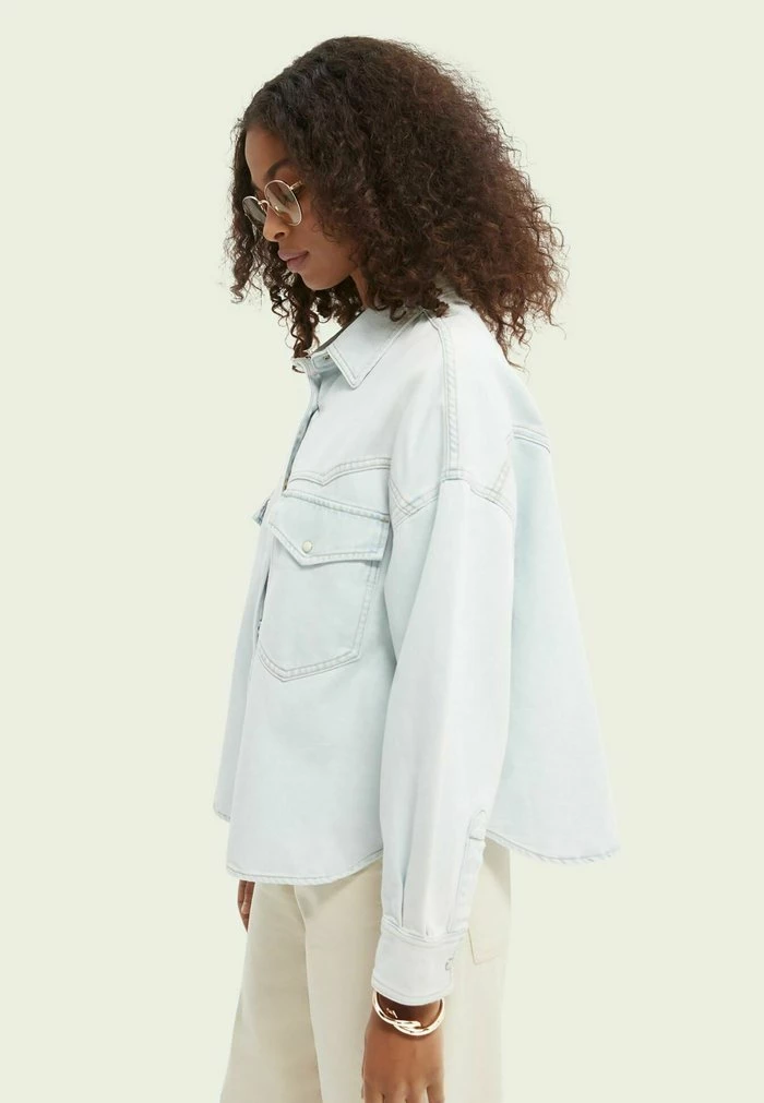 Scotch & Soda Veste En Jean - Bleached Indigo 5 Scotch & Soda Veste En Jean - Bleached Indigo – Image 5