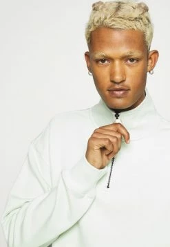 Scotch & Soda HALF ZIP WITH SUBTLE CONTRAST DETAILS - Sweatshirt - Seafoam -Scotch & Soda Soldes 73c8dc4026c54bf4b1a0a1070c6e08fe