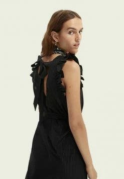 Scotch & Soda Robe Longue - Black -Scotch & Soda Soldes 76294c70e13d473d864d10766e79b1dc