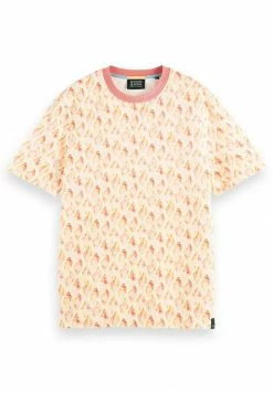 Scotch & Soda CREWNECK - T-shirt Imprimé - Gelb