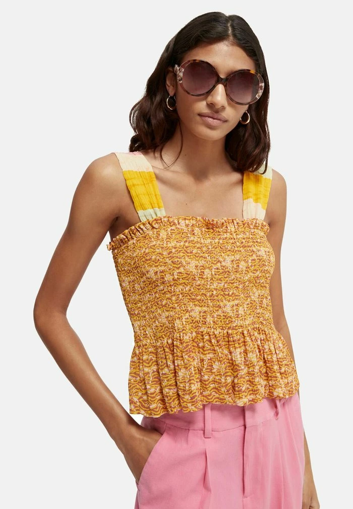 Scotch & Soda SMOCKED SEERSUCKER - Débardeur - Combo M 1 Scotch & Soda SMOCKED SEERSUCKER - Débardeur - Combo M