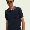 Scotch & Soda JACQUARD COLLAR - Polo - Blue