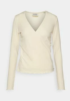 Scotch & Soda LONG SLEEVED BLENDWRAPOVER - T-shirt à Manches Longues - Vanilla -Scotch & Soda Soldes 772cc2f6062d45119d2a65aad39370f1