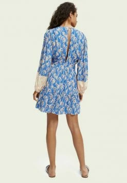 Scotch & Soda Robe De Jour - Blue 9 Scotch & Soda Robe De Jour - Blue -Scotch & Soda Soldes 779fa6d6ec6441b0869dca50a938d514