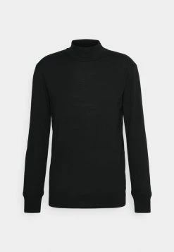 Scotch & Soda LIGHTWEIGHT MOCK NECK CONTAINS ORGANIC - Sweatshirt - Black -Scotch & Soda Soldes 7a2f6a98cdb44b61aab7567acd66eef9