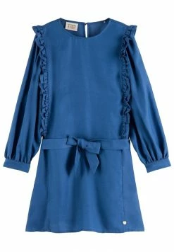 Scotch & Soda RUFFLED BALLOON SLEEVED  - Robe De Jour - Quilt Blue -Scotch & Soda Soldes 7a5c15645c0746e89cd256e5f9da12bb