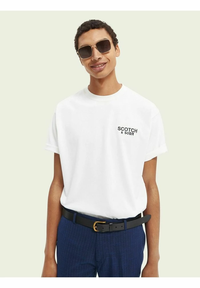 Scotch & Soda T-shirt Imprimé - Denim White 1 Scotch & Soda T-shirt Imprimé - Denim White