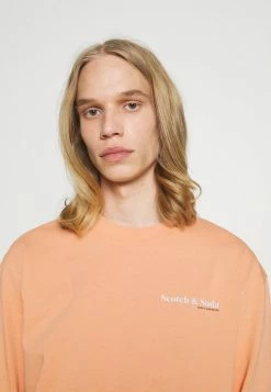 Scotch & Soda LONGSLEEVE TEE WITH CHEST PRINT - T-shirt à Manches Longues - Pink Horizon -Scotch & Soda Soldes 7deffc12cd174c3ab1ebe770aa9598ff