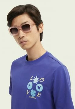 Scotch & Soda T-shirt Imprimé - Priscilla Purple -Scotch & Soda Soldes 7e635b6010db41469003d4268cbdf218