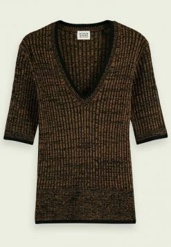 Scotch & Soda T-shirt Imprimé - Olive Brown Melange -Scotch & Soda Soldes 7e96e5ef4b0d49f69a84aa2fda1b2047