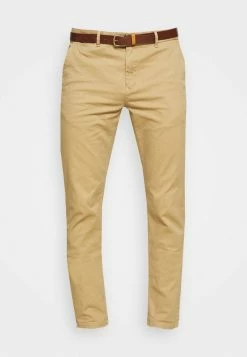 Scotch & Soda BELTED CHINO - Chino - Sand -Scotch & Soda Soldes 7f85a7d0968644878516da4561c91f9f