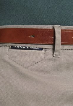 Scotch & Soda BELTED CHINO - Chino - Grey -Scotch & Soda Soldes 801503e485cb4d279b6fccfb4cef45d0