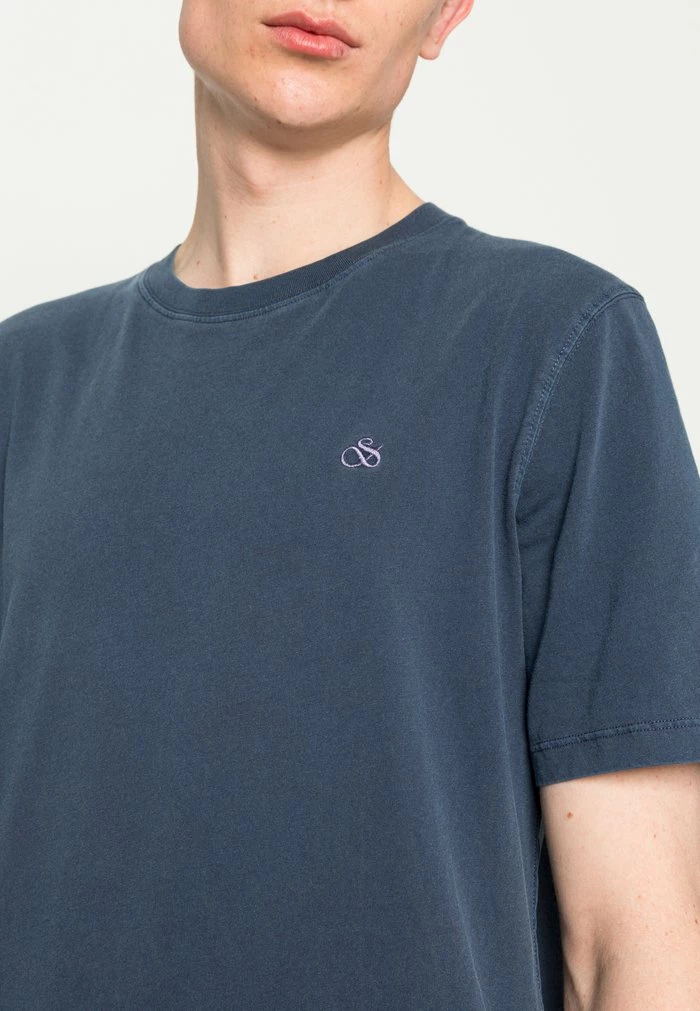 Scotch & Soda GARMENT DYED CREWNECK TEE WITH EMBROIDERY LOGO - T-shirt Basique - Navy 5 Scotch & Soda GARMENT DYED CREWNECK TEE WITH EMBROIDERY LOGO - T-shirt Basique - Navy – Image 5