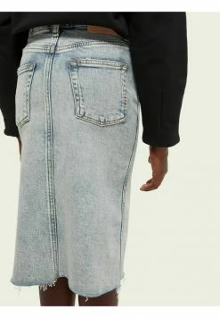 Scotch & Soda Jupe En Jean - Blue Splash -Scotch & Soda Soldes 838881c2b1df41d2bb5feb7b964059a3