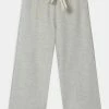 Scotch & Soda WIDE LEG WITH BANDED WAIST CORDS - Pantalon De Survêtement - Ecru Melange