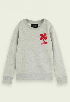Scotch & Soda Sweatshirt - Grey Melange -Scotch & Soda Soldes 840acd4849604584aeafef1f9f6e45bf