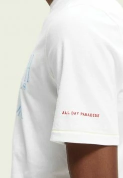 Scotch & Soda GRAPHIC - T-shirt Basique - White -Scotch & Soda Soldes 8538c55386ba43f68b2599dbbe18b2df