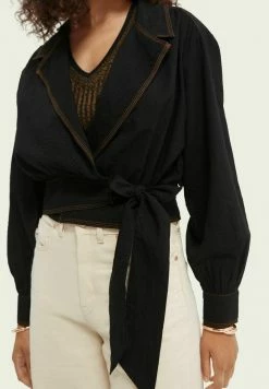 Scotch & Soda Blouse - Black -Scotch & Soda Soldes 86e7a2a663d1427eb67e721122a0d224