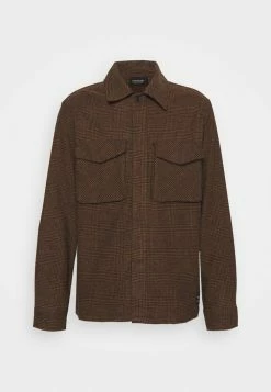 Scotch & Soda RELAXED OVERSHIRT - Veste Légère - Dark Brown -Scotch & Soda Soldes 8775b78af6c44674a79cae7a320aac20