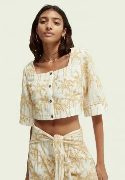 Scotch & Soda EMBROIDERED CROPPED - Blouse - Combo W