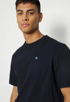 Scotch & Soda REGULAR FIT SHORT SLEEVED WITH CHEST POCKET - T-shirt Basique - Night -Scotch & Soda Soldes 8b955470090c429d83090fd025d28819