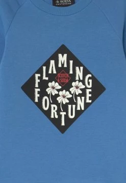 Scotch & Soda ARTWORK - Sweatshirt - Quilt Blue -Scotch & Soda Soldes 8d291d6a98be45f5afc769bbc264604b