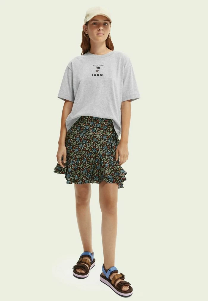 Scotch & Soda T-shirt Imprimé - Grey Melange 2 Scotch & Soda T-shirt Imprimé - Grey Melange – Image 2