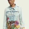 Scotch & Soda HAWAIIAN FL - Veste En Jean - Hawaiian Flow