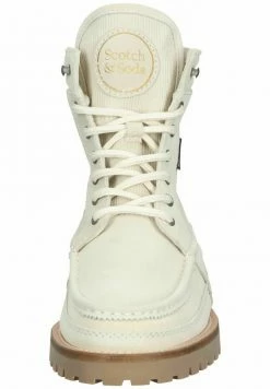 Scotch & Soda Bottines à Lacets - Off White -Scotch & Soda Soldes 8f777525be39437999d57495fb741620