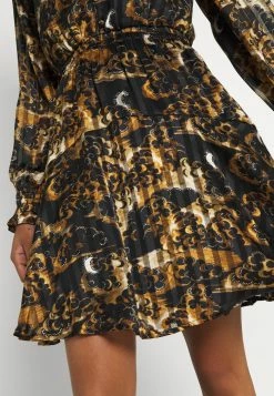 Scotch & Soda PRINTED LONG SLEEVED MINI DRESS - Robe De Jour - Black -Scotch & Soda Soldes 91b353c50f0c4d459adde5e8032a6da0