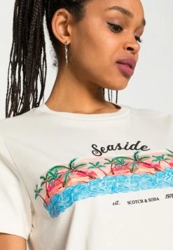 Scotch & Soda ARTWORK - T-shirt Imprimé - Vanilla -Scotch & Soda Soldes 91c301b90a2343be8115d4ed311e9e9d