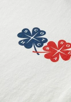 Scotch & Soda GRAPHIC - T-shirt Imprimé - Denim White -Scotch & Soda Soldes 91eb4c4803c145cfbd09aa83a60f097c