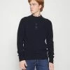 Scotch & Soda BUTTONED MOCK NECK - Pullover - Night