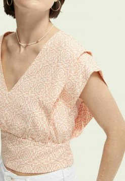 Scotch & Soda T-shirt Imprimé - Orange -Scotch & Soda Soldes 94e7426bba7645c198fc1af55d1b4dbc