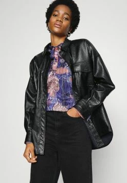 Scotch & Soda SHEER RECYCLED RUFFLE - Blouse - Dark Blue -Scotch & Soda Soldes 9518073f066241f6a2751a2492c63304