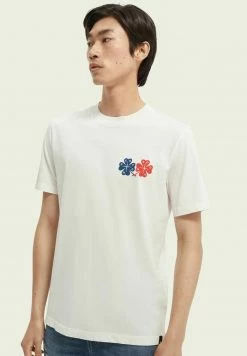 Scotch & Soda GRAPHIC - T-shirt Imprimé - Denim White