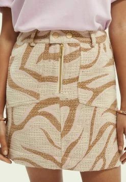 Scotch & Soda STRUCTURED - Minijupe - Brown -Scotch & Soda Soldes 9611ebffd78b413c8b60e1f057809e71