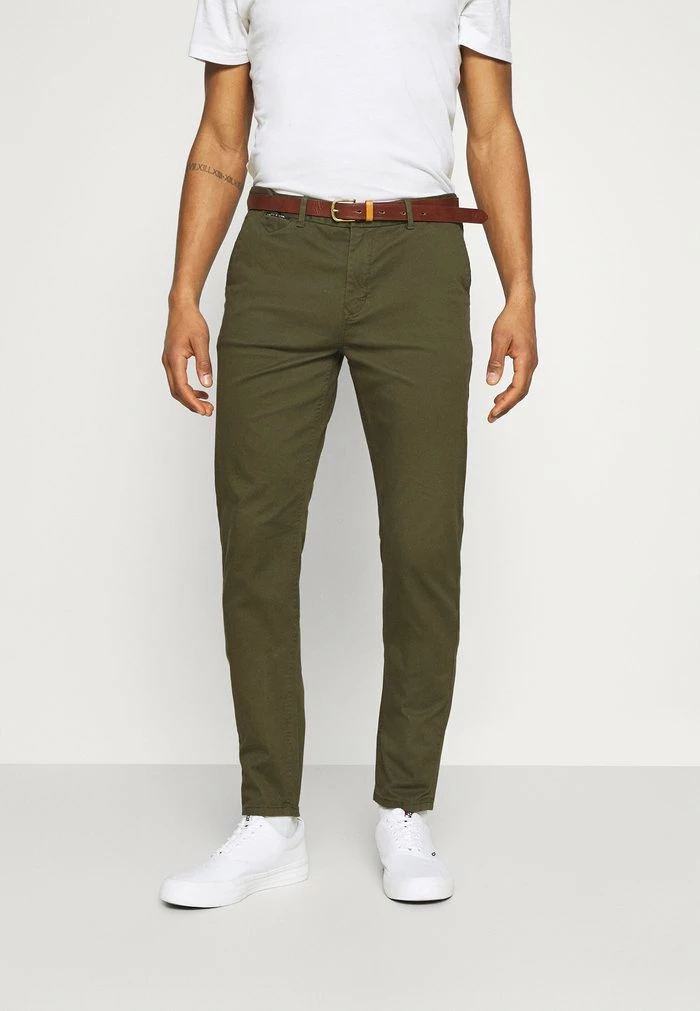 Scotch & Soda BELTED CHINO - Chino - Military 1 Scotch & Soda BELTED CHINO - Chino - Military