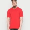 Scotch & Soda GARMENT DYED CREWNECK TEE WITH EMBROIDERY LOGO - T-shirt Basique - Arizona Red