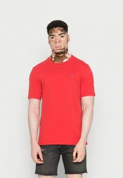 Scotch & Soda GARMENT DYED CREWNECK TEE WITH EMBROIDERY LOGO - T-shirt Basique - Arizona Red