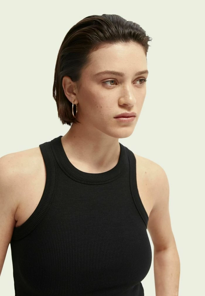 Scotch & Soda MERCERIZED RACER - Débardeur - Black 4 Scotch & Soda MERCERIZED RACER - Débardeur - Black – Image 4