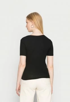 Scotch & Soda SHORT SLEEVED WRAP-OVER - T-shirt Basique - Black -Scotch & Soda Soldes 9976ef60067a4b88a7b83989800af705