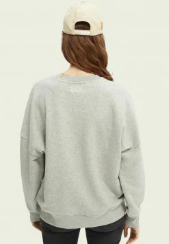 Scotch & Soda LOOSE-FIT GRAPHIC - Sweatshirt - Grey Melange -Scotch & Soda Soldes 9a59242f238540b5963f041545a68d78