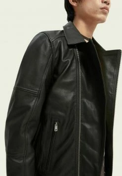 Scotch & Soda Veste En Cuir - Utility Green -Scotch & Soda Soldes 9ab29141975248ec9f388e5a7ac0570b