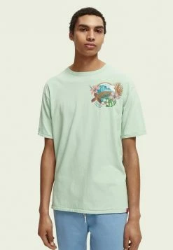 Scotch & Soda RELAXED FIT - T-shirt Imprimé - Mint